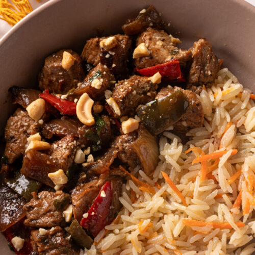 Mignon suíno xadrez com arroz basmati - Imagem 2