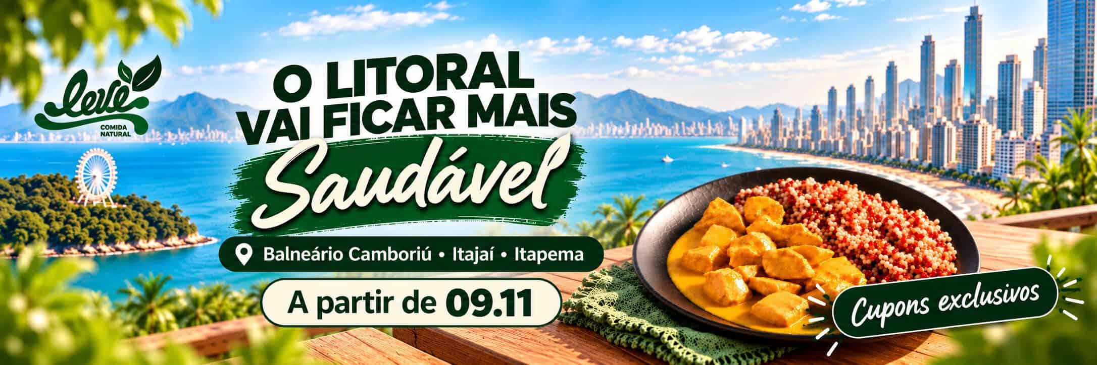 Sabor saudável à beira-mar